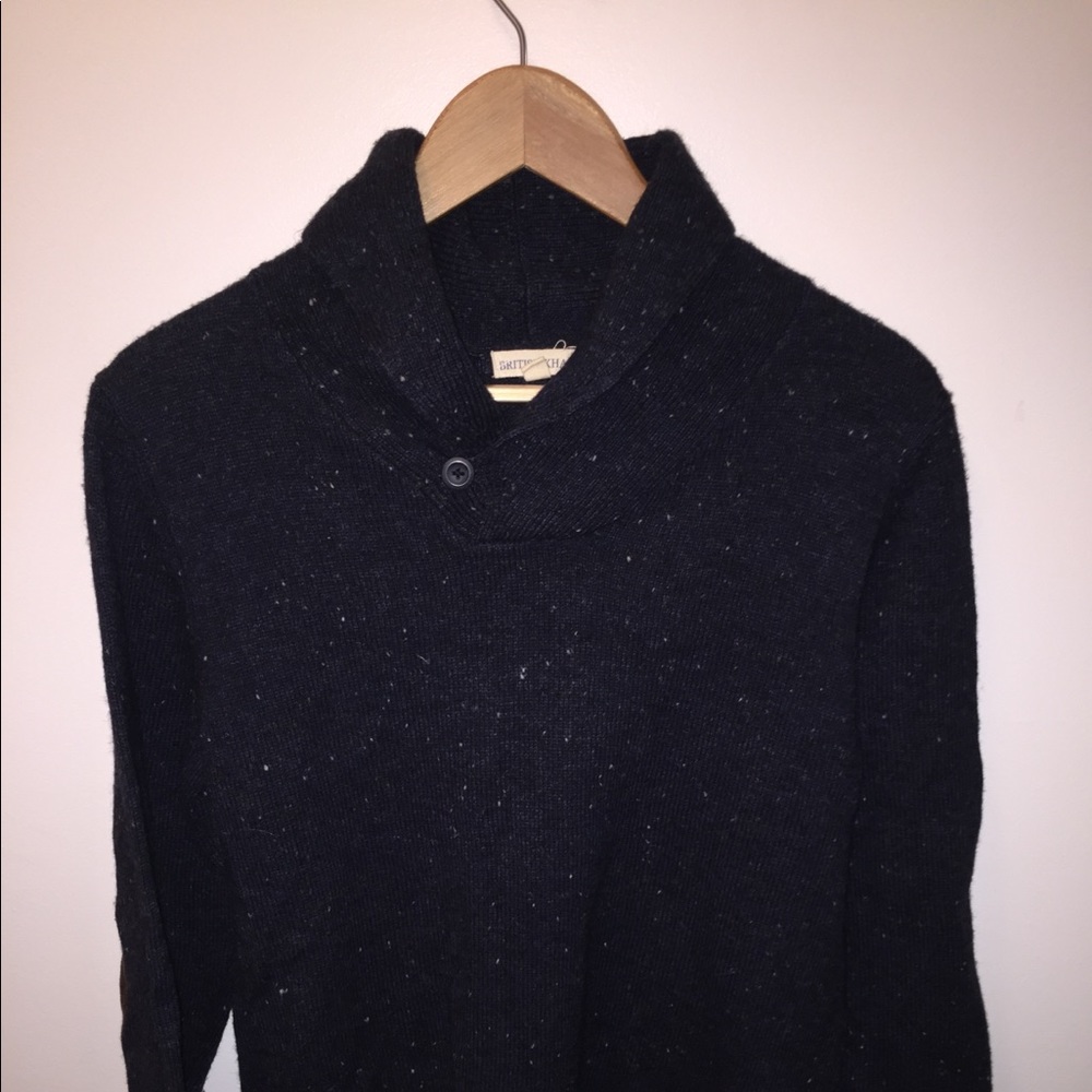 British Khaki classy one button collared sweater